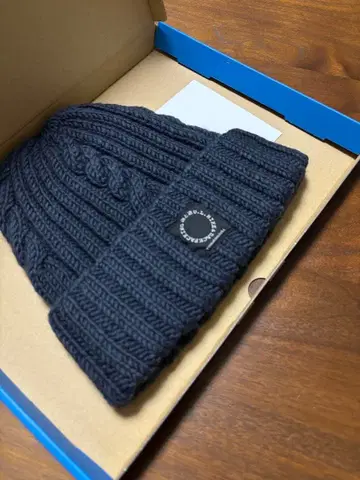 야마토미치 메리노 니트캡 니트 모자 나이트 블루 미사용 새상품