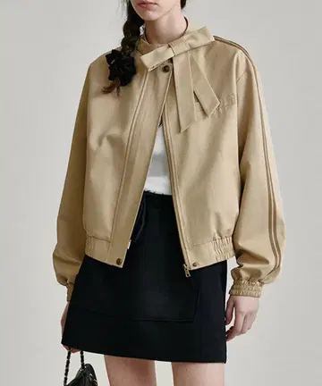 fano studios 블루종 아우터 리본