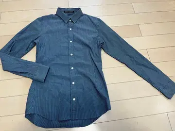 5351 POUR LES HOMMES 네이비 스트라이프 긴팔 셔츠