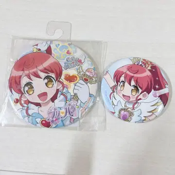 프리파라 미캉 캔뱃지 2개 세트