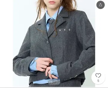 한국 LUV IS TRUE RIVET CROP BLAZER musinsa