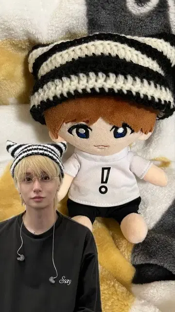 Ssay 이노오 케이 니트 모자 보더