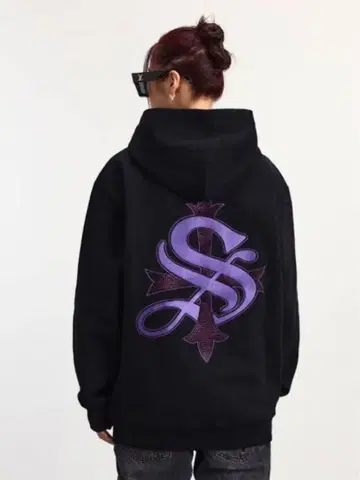 supplier CROSS LOGO HOODIE 후드티 보라색
