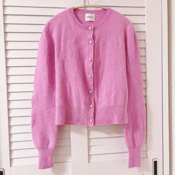 UNUS 핑크 가디건 긴팔