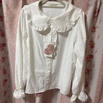 m petit 화이트 긴팔 블라우스 LL MSA-018