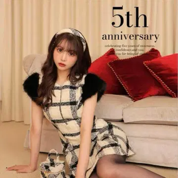 Emblem tweed headband WHT 엠미엠 머리띠