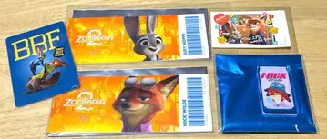 주토피아 카페 닉 주디 마그넷 스티커 카드 세트