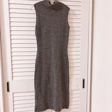 폭시 그레이 니트 원피스