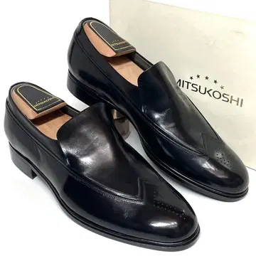 새상품급 MITSUKOSHI 센터 엘라스틱 슈즈 7EEE 가죽 신발