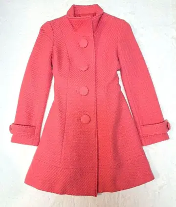 CECIL McBEE 여성용 핑크 롱 코트