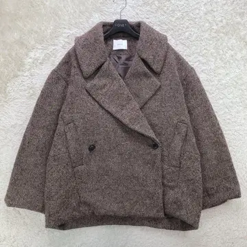 마노프 COCOON LINE SHORT COAT 체스터 헤링본