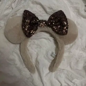 미키 귀 머리띠 스팽글 리본 포함