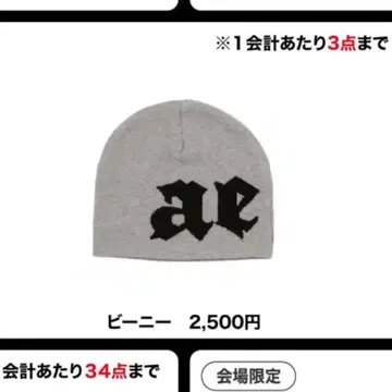 ae 로고 비니 그레이