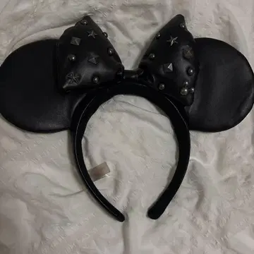 스터드 장식 미키 귀 머리띠
