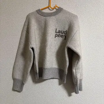 그레이 라운드넥 스웨터 M