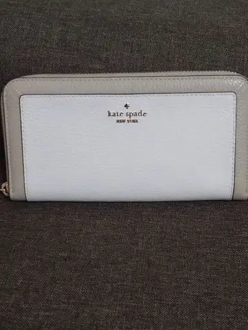 케이트 스페이드 뉴욕 장지갑 화이트/베이지