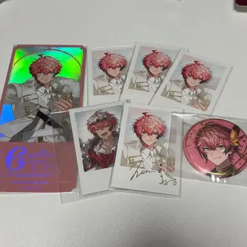 아카기 웬 6주년 티켓풍 카드 폴라로이드 요괴만화 캔뱃지