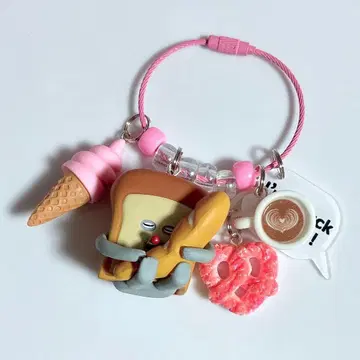 찰랑찰랑 키링 찰랑찰랑 가챠가챠 빵 도둑 실