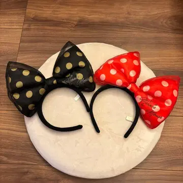 디즈니 새상품급 미니 빅 리본 머리띠 도트