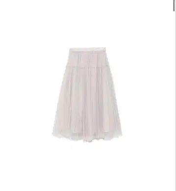 SNIDEL 플리츠 튤 스커트 베이지