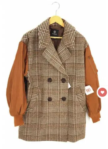 더블 클로젯 체크 무늬 자켓