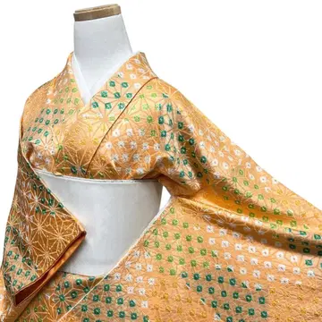 코몬 총 시보리 줄무늬 아사노하 기하학 기모노 114b d ms