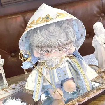 20cm 봉제 인형 의류 망토 화이트 파랑 블루