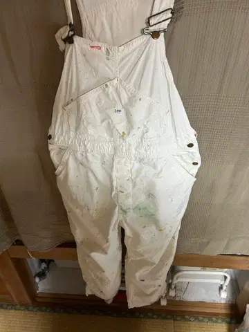 60s 70s Lee 오버롤 페인트 생지