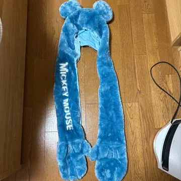 미키마우스 플리스 팬캡 파랑