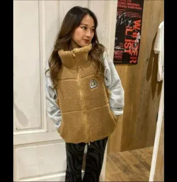 ROXY 보아 플리스 자켓 베스트 지레 브라운 M 사이즈