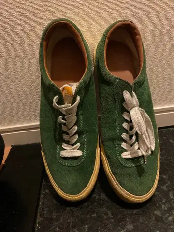 Last Resort AB 그린 컬러 스웨이드 스니커즈