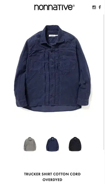 nonnative 트래커 셔츠 NN-S4203 네이비 사이즈 2
