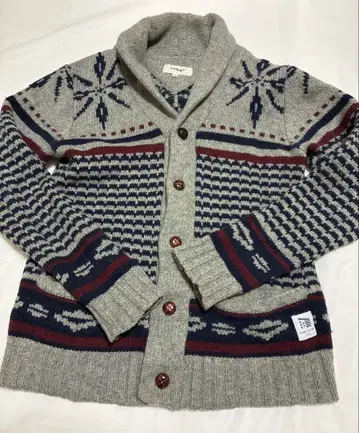 TOMMY 아가일 무늬 가디건 M 사이즈