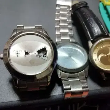 실버 스테인리스 스틸 시계 세트