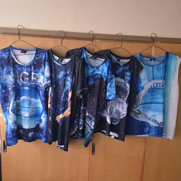 4jigen 그래픽 T셔츠 탱크탑 5장 세트