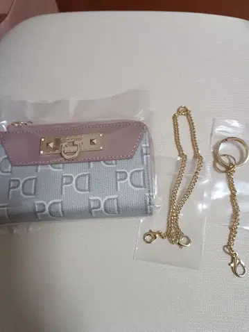 핑키&다이앤 동전 지갑 지갑 말발굽 핑크 그레이 호스 미사용 새상품