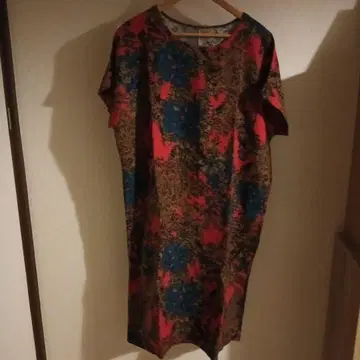 꽃무늬 반팔 롱 원피스