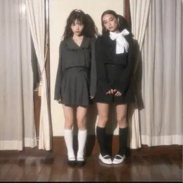 BUBBLES 버블스 프릴 칼라 자켓 셋업