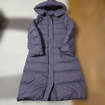 유니클로+J 질 샌더 울트라 라이트 다운 후디드 코트 퍼플 M