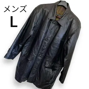남성용 가죽 자켓 양가죽 루즈핏 L 블랙