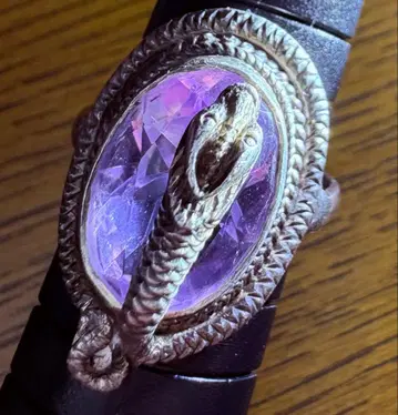 뱀 모티브 자수정 반지 13호