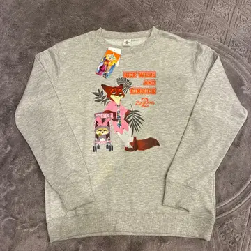 주토피아 2 닉 & 피닉 트레이닝복 맨투맨 그레이 새상품