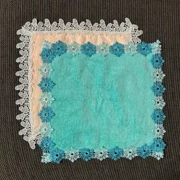 중고 긴자와 레이스 겨울 모티브 2장 세트