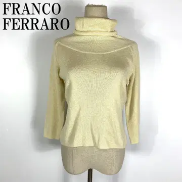 LA687 프랑코 페라로 터틀넥 풀오버 니트 베이지 40