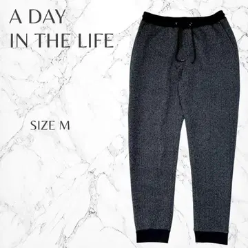 어 데이 인 더 라이프 속기모 이지 방한 헤링본 조거 팬츠 M