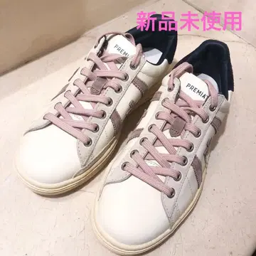 새상품 미사용 PREMIATA 스니커즈 화이트 핑크 사이즈 38