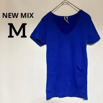 새상품급 NEW MIX [ M ] 파란색 V넥 T셔츠 스포츠 웨어