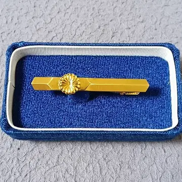 골드 넥타이핀 국화 문장 빈티지 새상품급