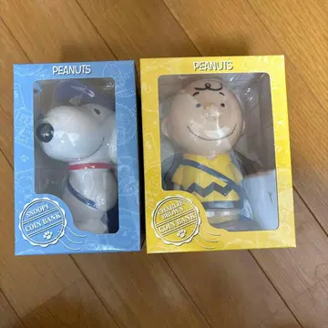 PEANUTS 저금통 찰리 브라운 & 스누피 2개 세트 우체국 한정판