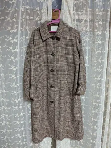 ehkasopo 체크 무늬 롱 코트